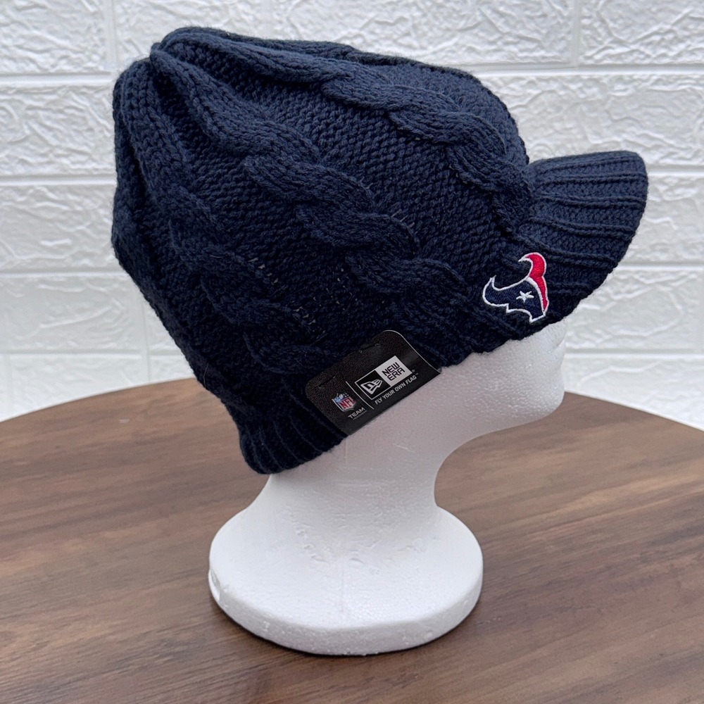 New Era NFL Houston Texans Artic Blast Visor Beanie Hat Womens OS NWT Deadstock